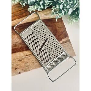 Vintage All-in-One Metal Primitive Grater Slicer Shredder Farmhouse PCI